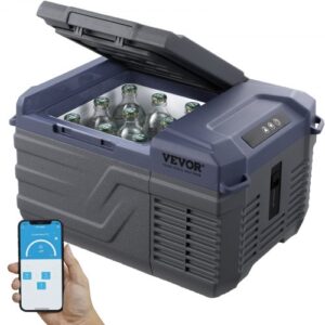 Nevera de Compresión Portátil VEVOR 9L 12/24V y 100-240V -20°C a 20°C Zona Única para Coche, Camión, Barco y Camping