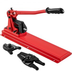VEVOR - Herramienta para prensar cables de acero de 24" con cabezal de corte de pernos para cables, crimpadora de banco de 1/16" a 3/16", manguitos de aluminio y cobre, crimpadora de acero de aleación para cables de banco, crimpadora para cables de acero de 1/2