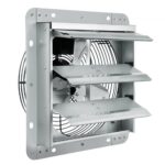 Extractor de Persiana de 26,2 x 26,2 cm, Alta Velocidad 820 CFM, Ventilador de Aluminio para Montaje en Pared con Motor de CA, Ventilación y Refrigeración para Invernaderos, Garajes, Tiendas,