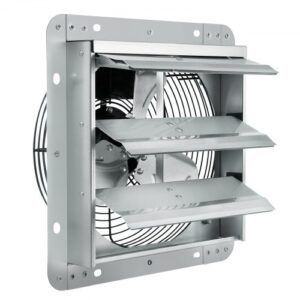 Extractor de Persiana de 26,2 x 26,2 cm, Alta Velocidad 820 CFM, Ventilador de Aluminio para Montaje en Pared con Motor de CA, Ventilación y Refrigeración para Invernaderos, Garajes, Tiendas,