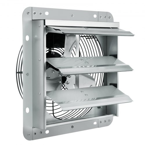 Extractor de Persiana de 26,2 x 26,2 cm, Alta Velocidad 820 CFM, Ventilador de Aluminio para Montaje en Pared con Motor de CA, Ventilación y Refrigeración para Invernaderos, Garajes, Tiendas,