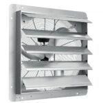Extractor de Persiana de 61,5 x 61,5 cm, Alta Velocidad 3320 CFM, Ventilador de Aluminio para Montaje en Pared con Motor de CA, Ventilación y Refrigeración para Invernaderos, Garajes, Tiendas