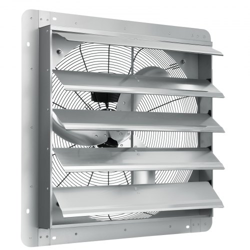 Extractor de Persiana de 61,5 x 61,5 cm, Alta Velocidad 3320 CFM, Ventilador de Aluminio para Montaje en Pared con Motor de CA, Ventilación y Refrigeración para Invernaderos, Garajes, Tiendas