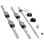 VEVOR Kit de Riel de Guía Lineal HGR20 2 Rieles 6000 mm, 1 Husillo de Bolas y 4 Bloques Deslizantes, con Soporte de Extremo BF12/BK12 y Carcasa de Tuerca, para Fresadoras CNC de Bricolaje, Tornos