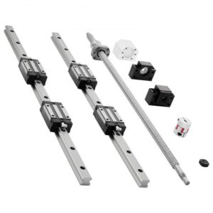 VEVOR Kit de Riel de Guía Lineal HGR20 2 Rieles 6000 mm, 1 Husillo de Bolas y 4 Bloques Deslizantes, con Soporte de Extremo BF12/BK12 y Carcasa de Tuerca, para Fresadoras CNC de Bricolaje, Tornos