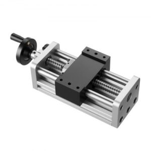 VEVOR Actuador Lineal carrera efectiva de 100 mm, Riel de guía lineal CNC con husillo de bolas, Eje Óptico Doble Alta precisión C7, Bloque Deslizante con Rodamiento, para Eje XYZ de Fresadora CNC