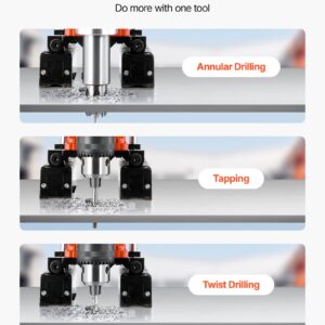VEVOR Taladro Magnético de 1400 W, Diámetro de Perforación de 50 mm, Dirección Reversible