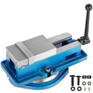VEVOR Prensa de Bloqueo de Fresadora de 10.16 cm Alta Precisión Base Giratoria 360 Grados 100mm, Abrazadera de Banco de Sujeción con Válvula de Bloqueo, Potente Fuerza de Sujeción, 38 x 25 x 17 cm