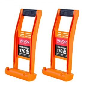 VEVOR 2 PCS Transportador de Paneles de Yeso con Asas para Madera Contrachapada, Herramienta de Plástico ABS con Capacidad de Carga de 79,8 kg para Madera Contrachapada, Tableros de Partículas