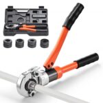 VEVOR Alicates de Prensa Hidráulica de Tuberías, Herramienta de Prensado para Tubos de PEX y Aluminio-plástico con 4 Mordazas TH16, TH20, TH26, TH32, para Reparaciones, Instalaciones de Fontanería