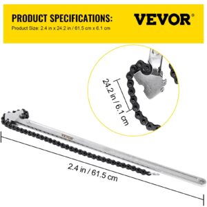 Llave de cadena con mango de 610 mm cadena de 560 mm llave para tubos de acero al carbono adecuada para reparación de tanques de gasolina fontanería doméstica mantenimiento de vehículos