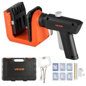 VEVOR Kit de Plantilla para Orificios Ocultos Portátil, 12,7/19/38,1 mm, Perforación para Agujeros de Bolsillo, con Broca Prensa de Tornillo en C, Herramientas para Carpintería Fabricación de Muebles
