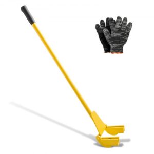 VEVOR Barra de Palanca de Acero al Carbono, Extractor de Palés de 114,3 cm, Capacidad de Carga de 907,18 kg, Herramienta de Desmontaje de Madera con Guantes para Desmontar Tablas de Extracción