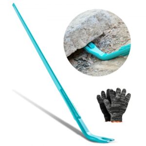 VEVOR Barra de Palanca de Acero al Carbono, Extractor de Palés de 140 cm, Capacidad de Carga de 900 kg, Herramienta de Desmontaje de Madera con Guantes para Desmontar Tablas de Extracción