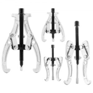 Juego de Extractores de Engranajes 7,6 cm, 10,16 cm y 20,32 cm, 3 Mordazas Reversibles, 2 y 3 Mordazas, 4 uds, Alta Resistencia, para Extracción de Poleas, Engranajes, Cojinetes y Volantes