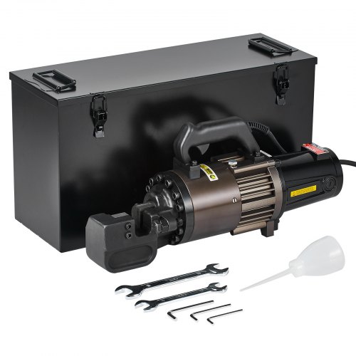 VEVOR Cortadora de Varillas de Refuerzo Hidráulica Eléctrica Portátil de 2300 W, hasta 5-32 mm en 4,5 Segundos, Acero de Alta Potencia con Accesorios Ricos en Aceite, Negro, 520 x 170 x 270 mm