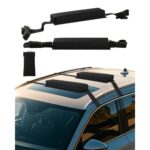 Almohadillas Universales para Portaequipajes de Coche 39,37 cm Almohadillas Blandas de techo Carga de 80 kg con Bolsa de Almacenamiento Portátil para Canoas, Kayak, Tablas de Snowboard