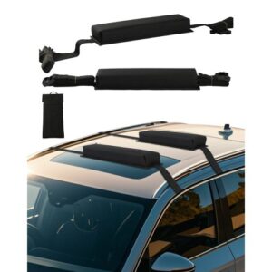Almohadillas Universales para Portaequipajes de Coche 39,37 cm Almohadillas Blandas de techo Carga de 80 kg con Bolsa de Almacenamiento Portátil para Canoas, Kayak, Tablas de Snowboard