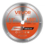 VEVOR Hoja de Sierra Circular, 305 mm de Diámetro, 100 Dientes Afilados de Aleación, 25,4 mm de Mandril, Acabado Fino, Hoja de Corte de Aluminio con Rejillas de Ventilación que Reducen el Ruido