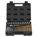 VEVOR Juego de Extractor de Tornillos Dañados y Brocas en Espiral 41 Piezas, Extractor de Pernos, con Adaptadores y Caja de Almacenamiento, Herramientas para Sacar Tornillos Rotos Oxidados Pintados