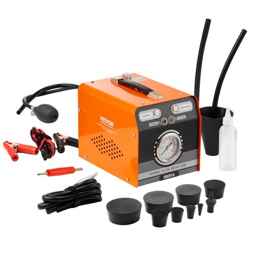 Detector de fugas de humo para automóviles , comprobador de fugas de humo EVAP con bomba de aire y manómetro integrados, detector de fugas de diagnóstico de modo dual para pruebas de sistemas de tuberías, combustible y vacío