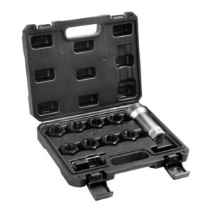 VEVOR Kit de Restaurador de Roscas Métricas 10 PCS Herramienta para Restaurar Roscas Métricas con Barra de Extensión, Llave Hexagonal y Estuche de Almacenamiento para Husillos de Eje Dañados