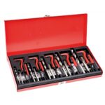 VEVOR Kit de Reparación de Roscas Helicoil 166 Piezas Kit Reparador Roscas SAE y Métrico M5, M6, M8, M10, M12, Brocas HSS, Insertos de Rosca, Machos de Roscar para Reparación de Roscas Automotrices