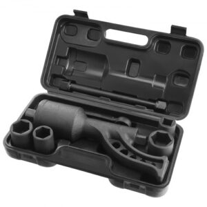 VEVOR Llave Multiplicadora de Par 25,4 mm Relación 1:64 Multiplicador de Fuerza con 4 Vasos Caja Multiplicadora de Par de Acero de Aleación para Quitar Tuercas de Rueda Coche Taller Garaje