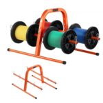 VEVOR Portacarretes de Alambre, Carrito Manual Inteligente Soporte Dispensador de Alambre de Acero Resistente para Hasta 8 Carretes, Diámetro Máximo de 24 cm Capacidad de 45 kg para Uso Eléctrico