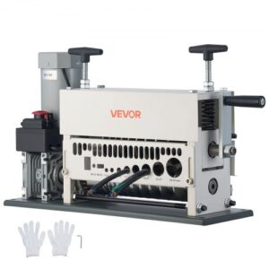 VEVOR Máquina Pelacables Eléctrica 1,5-40 mm de Diámetro, Pela Cables automático de 11 canales, Motor 370 W, Botón de Parada Herramienta para Pelar Cables de Cobre para Recolectar Chatarra de Cobre