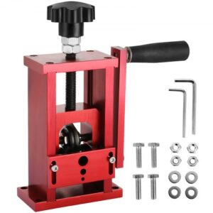 VEVOR Máquina Pelacables de Cobre de 1,5-20 mm 1 Cuchilla, Pelacables Reciclaje de Metal Dimensión de 70 x 80 x 160 mm, Herramienta de Pelado de Cables Manual y Semiautomático para Garaje Rojo