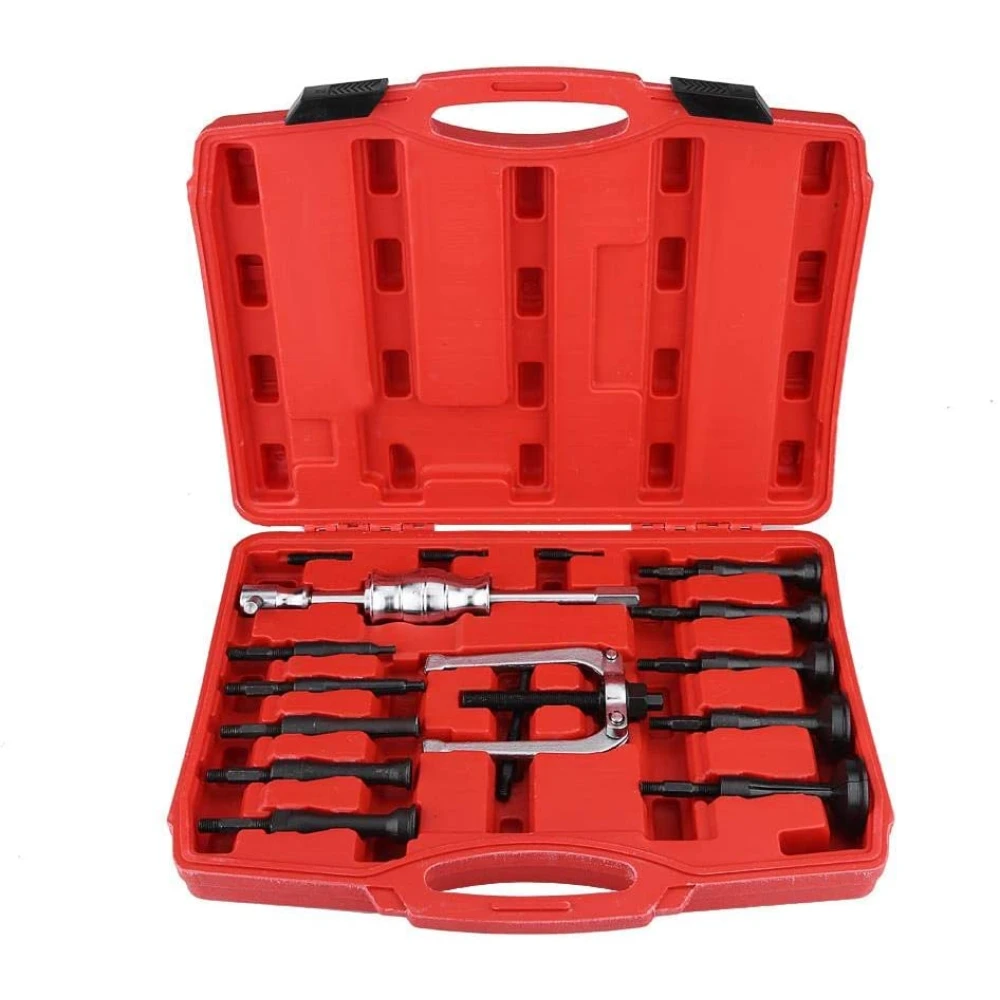 16pcs Juego Extractor de Rodamientos Interiores con Martillo Deslizante