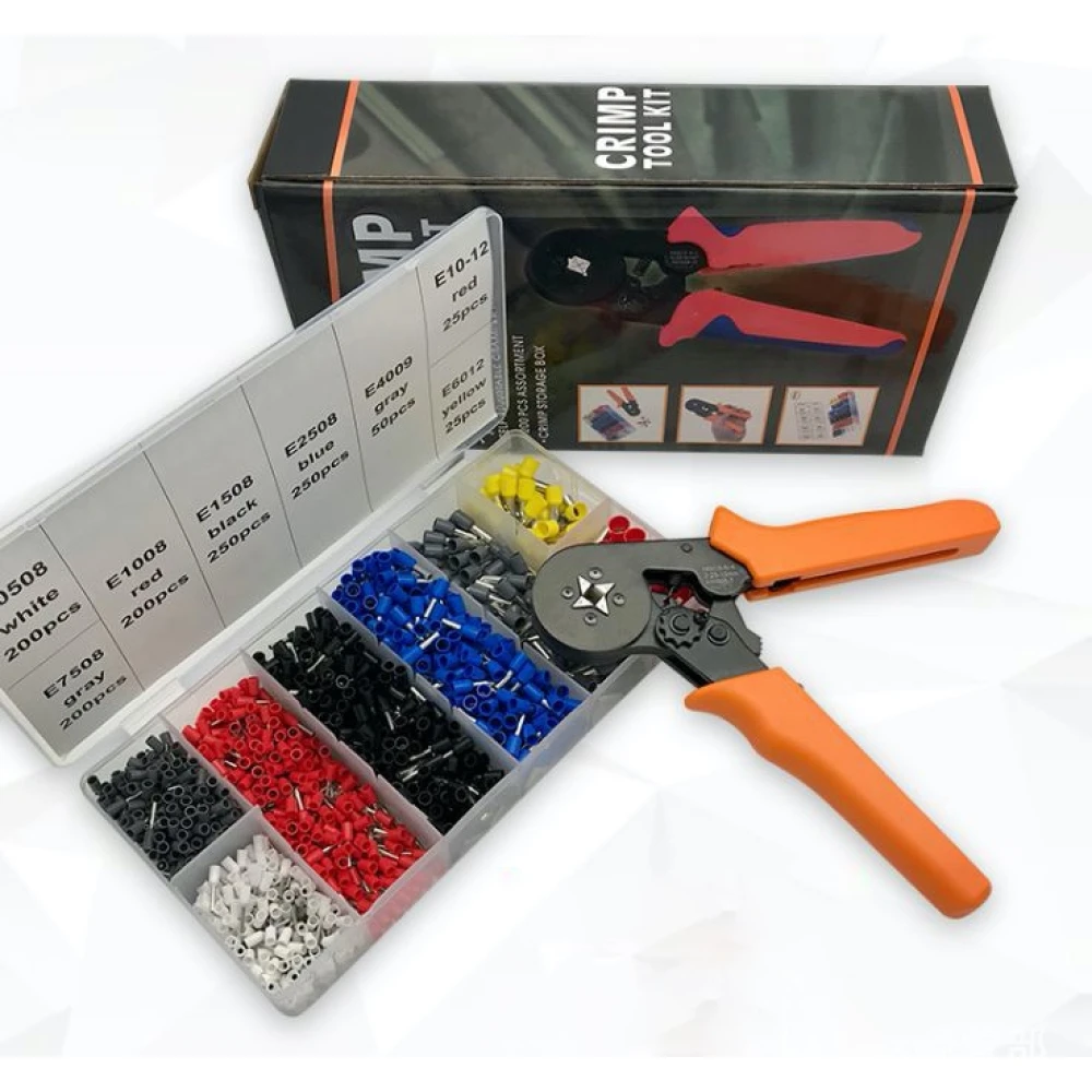 Alicates Crimpadores 0.25-10 Mm² Con 1200pcs Terminales