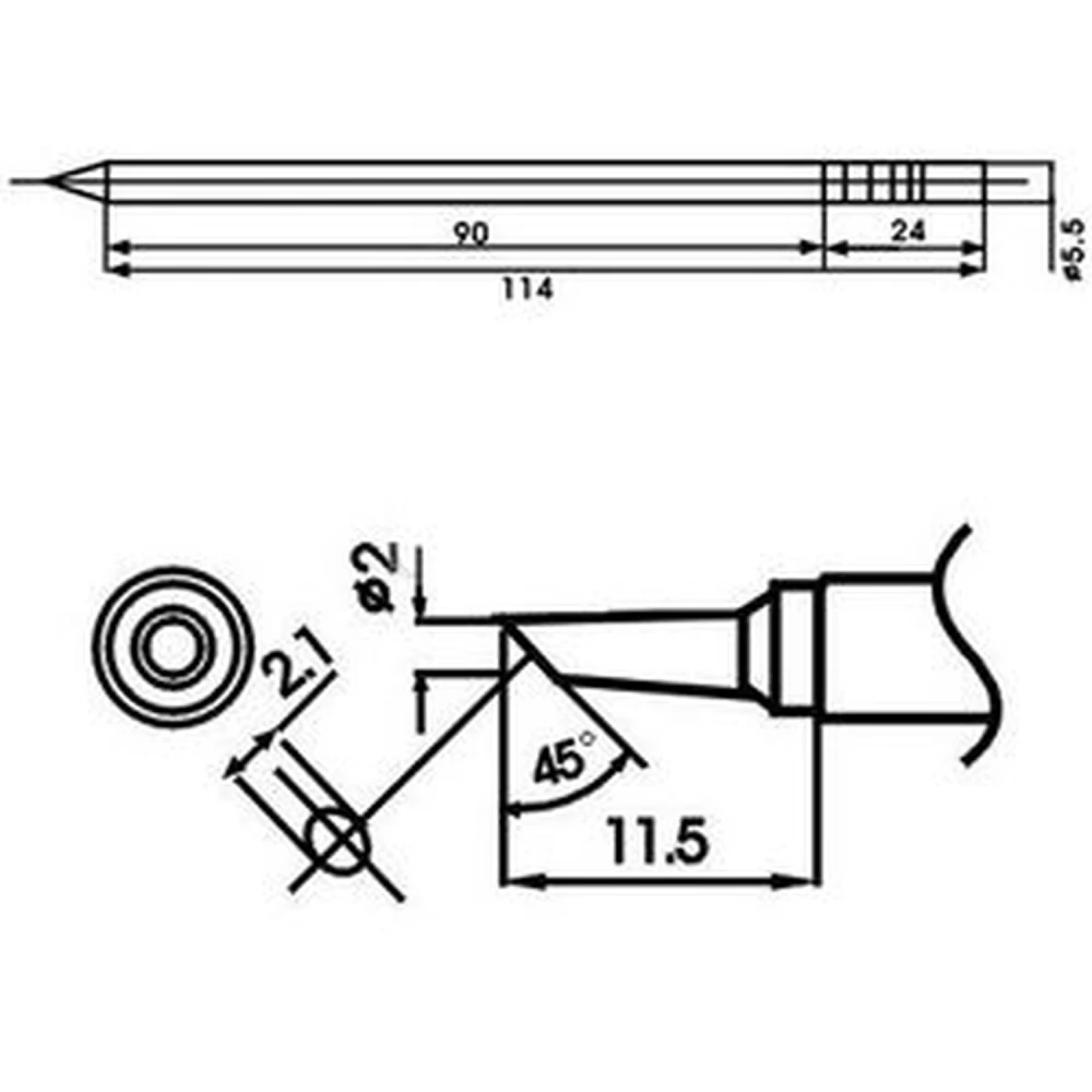 Aoyue Lf-2bc Punta Soldador Con Resistencia Incluida
