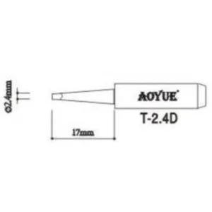 Aoyue T2,4d Repuesto Punta Soldador para Estaciones de Soldadura Aoyue