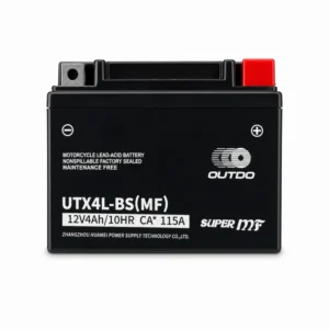 Batería Moto AGM 12V 4Ah OUTDO UTX4L-BS(MF) - Compatible Yuasa YTX4L-BS / GTX4L-BS / ETX4L-BS