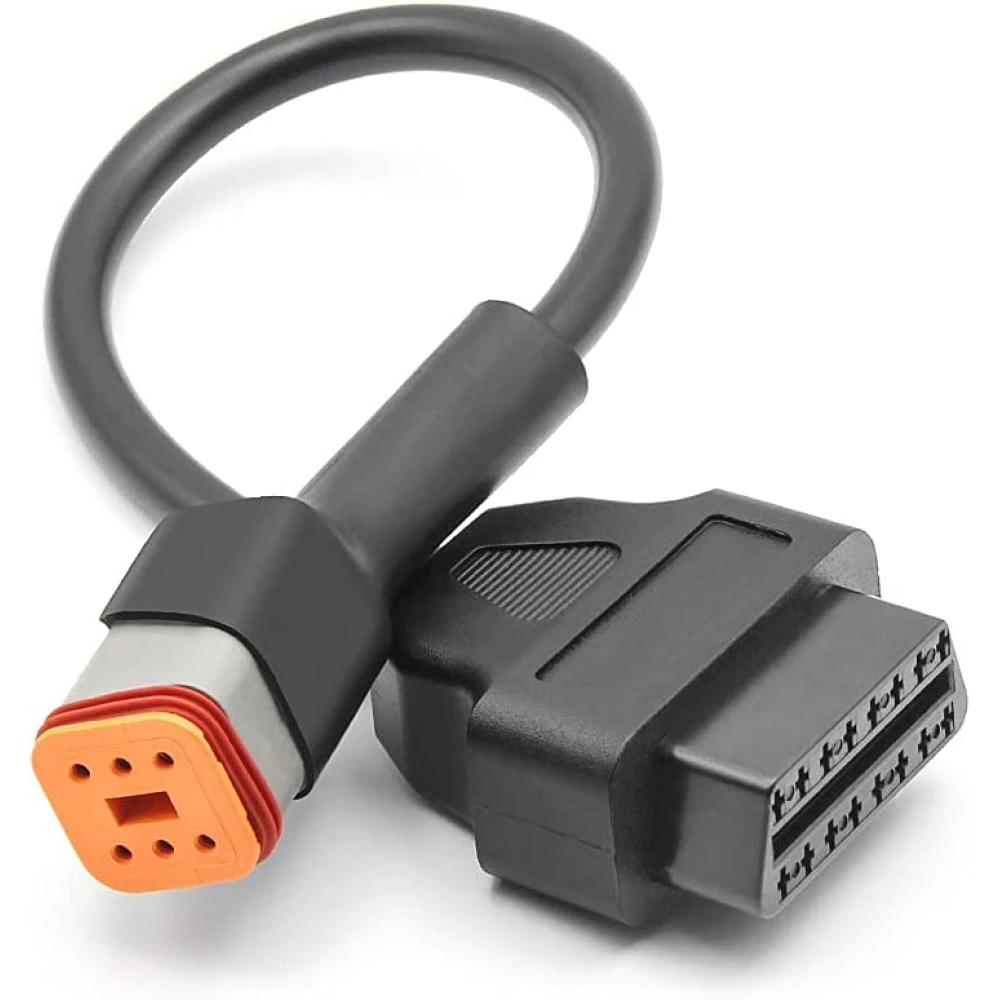 Cable Adaptador Convertidor Harley Davidson Obd1 6 Pines A Obdii 16 Pines
