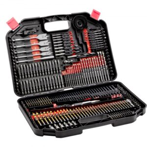 VEVOR 246 PCS Juego de Brocas Juego de Brocas para Taladro y Destornillador con Estuche de Transporte, Juego de Brocas para Destornillador Adecuadas para Taladrar y Atornillar Madera, Metal, Cemento