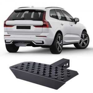 VEVOR - Escalón de enganche para receptor de 2 pulgadas, construcción de acero resistente con capacidad de carga de 350 libras, protector de parachoques trasero con pasador de bloqueo, ajuste universal para camión, SUV, camioneta, remolque