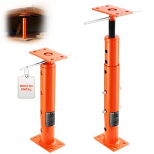 Gato de piso para casa VEVOR, rango de altura de 19" a 36", capacidad de carga máxima de 18000 lb, poste de gato de sótano con viga de soporte ajustable para nivelación, poste de gato telescópico de acero con soporte de elevación para soporte temporal