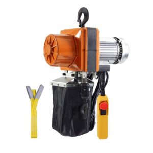 VEVOR Polipasto Eléctrico de Cadena 1100W Capacidad de Carga 998kg Altura Máxima de Elevación 3m Grúa Puente Monofásico con Cadena G100 Control Remoto con Cable de 3m para Garaje, Taller, Hotel
