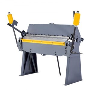 VEVOR Dobladora de Cajas y Bandejas, Dobladora de Chapa Metálica de 122 cm, Capacidad para Acero Dulce de 2,5 mm, Ajustable de 0-135°, Máquina Plegadora de Metal con 8 Dedos para Doblado Preciso