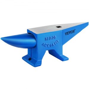 VEVOR Yunque de Metal 20 KG, Yunque de Acero 44,1 lbs Yunque de Herrero Ideal para Metalúrgicos y Herreros para Remachar, Aplanar, Forjar y Formar Metal