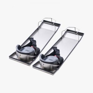 VEVOR Rodilleras de hormigón, rodilleras deslizantes de 28"x8" tabla para arrodillarse deslizadores de hormigón de acero inoxidable 2 pares de deslizadores móviles con rodilleras de hormigón y correas