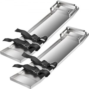 VEVOR Rodilleras de hormigón rodilleras deslizantes de 30" x 8" rodilleras de acero inoxidable deslizadores de hormigón con correas de tablero de hormigón para acabado de cemento y hormigón
