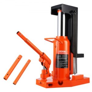VEVOR Gato Hidráulico con Patas 5 T Gato Hidráulico para Máquinas Capacidad de Elevación 10 T Superior Altura de Pata 20-173 mm Altura Superior 287-440 mm para Elevación de Máquinas, Industria