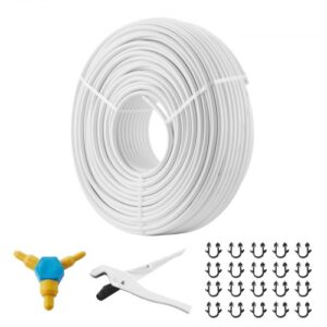 VEVOR Tubo PEX AL PEX para Calefacción por Suelo Radiante Rollo de 200m Tubo Compuesto de Aluminio y Plástico ? 16mm Espesor de 2 mm Tubo con Barrera de Oxígeno para Gas, Agua Fría y Caliente de Hogar