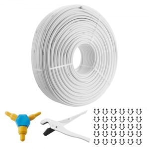 VEVOR Tubo PEX AL PEX para Calefacción por Suelo Radiante Rollo de 300m Tubo Compuesto de Aluminio y Plástico ? 16mm Espesor de 2 mm Tubo con Barrera de Oxígeno para Gas, Agua Fría y Caliente de Hogar