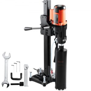 VEVOR Taladro de Diamante Diámetro Máximo de 20 cm Máquina Perforadora de Diamante Profundidad de 60 cm Perforación en Seco y Húmedo 750 rpm Taladro Diamantado para Construcción de Hormigón Armado