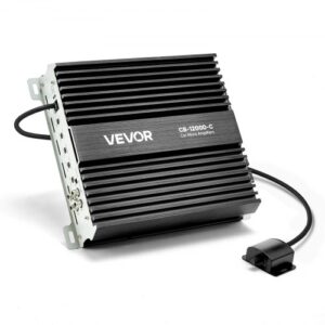 VEVOR Amplificador Monobloque a Coche 1200 W, RMS MÁX. 1/2/4 Ohmios, Clase D, con Control Remoto de Nivel Subwoofer, Filtro de Paso Bajo, Refuerzo de Graves, Cambio de Fase y Control de Volumen